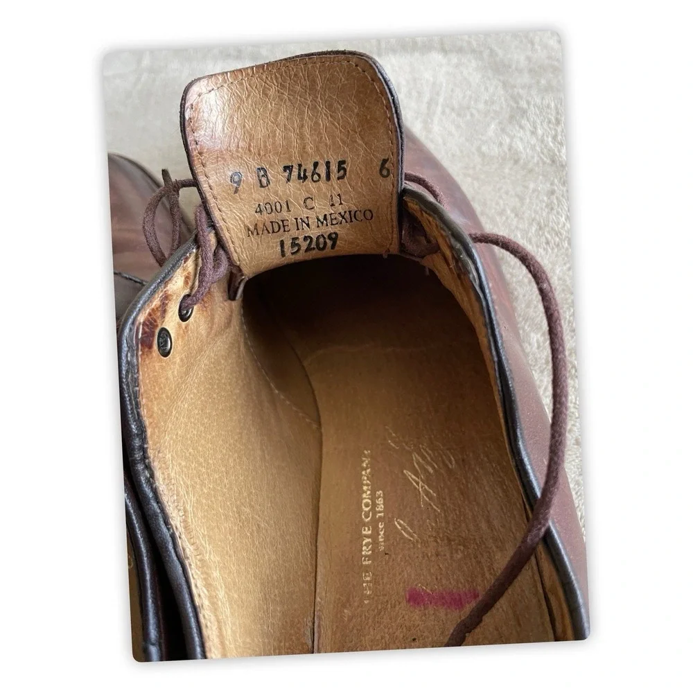 The Frye Company Men's Oxford Leather Shoes, Size: 9B (New‎ Lace Required)